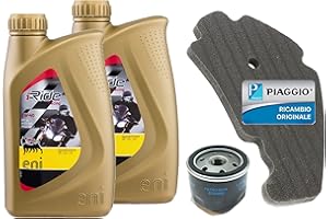 KIT TAGLIANDO FILTRO OLIO FILTRO ARIA ED OLIO ENI PER PIAGGIO BEVERLY 400 - PIAGGIO BEVERLY 500 ORIGINALE.