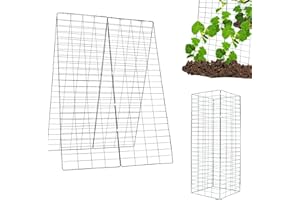 VA-Cerulean Rankgitter, 8 TLG Metall Gitterspalier, Terrasse Pflanzen Balkon Gitternetz, Ranknetz, Kletterpflanzen Rankhilfe für Gurken, Tomaten, Gemüse