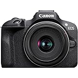 Canon EOS R100 + RF-S 18-45mm F4.5-6.3 IS STM (24.1MP APS-C Mirrorless Camera, Dual Pixel CMOS AF, 4K Video, Wi-Fi & Bluetoot