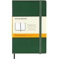 Moleskine Classic Notebook, Taccuino a Righe, Copertina Rigida e Chiusura ad Elastico, Formato Pocket 9 x 14 cm, Colore Verde