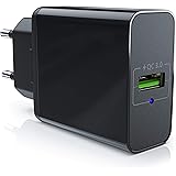 CSL - USB Ladegerät mit Schnellladefunktion - Netzteil mit Quick Charge 3.0 - Smart Charge Solid Charge intelligentes Laden -