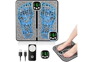 XIPOMATRE EMS Foot Massager - Christmas Stocking Fillers Gifts for Men Women Feet Massagers for Pain Relief and Improve Circulation, Relax Your Foot with Rechargeable Foot Spa