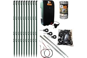 Ellofence Clôture en pâturage - Kit de démarrage pour clôture de pâturage et poteaux de clôture en pâturage 230V