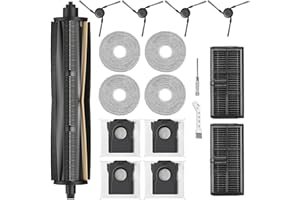 UPUPDAY Accessori Ricambi per Dreame X40 Ultra Complete /X40 Master /L40 Ultra, Ricambi per Mova P50 Pro Ultra, 1 TriCut Spazzola Principale, 2 Filtro, 4 Sacchetti, 4 Panni, 4 Spazzole Laterali