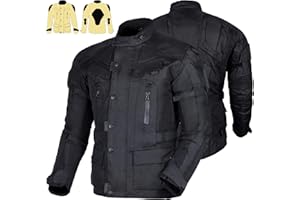BIKERS GEAR AUSTRALIA Infinity, giubbotto da moto nero, impermeabile, ventilato, termico, rinforzato