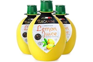Tuscanini 100% Sicilian Lemon Juice, Not from Concentrate, 200ml Lemon Shaped Squeeze Bottle (Pack of 3) No Water Added | Product of Italy | Certified Kosher (Including Passover)