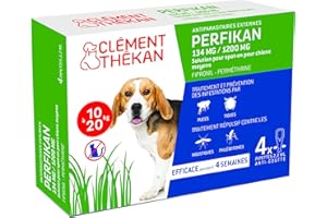CLÉMENT THÉKAN Perfikan Antiparasitaire Chien Moyen 10/20 kg 4 Pipettes