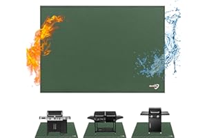 DOCSAFE Fireproof Mat Fire Pit Mat for Decking 65''x42''(165x106.7cm) Heat Resistant Mat Protector Pad for Deck,Garden,Ground,Patio,Lawn,Floor,Camping,Foldable Fireproof Water Resistant Fire Pit Accessories