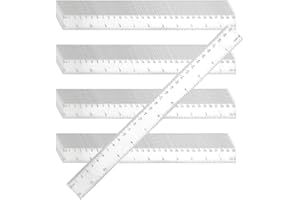 ZEONHEI 40 PCS 30cm Clear Ruler Multipack Plastic Measuring Rulers, Shatterproof Transparent Straight Ruler for Student School Office Supplies