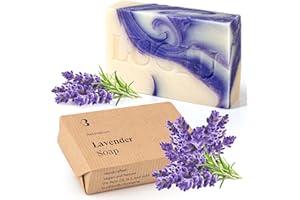 ‎LUBIU lubiu Lavendelseife Stück 100g - Naturseife Ohne Zusatzstoffe und Palmöl - Lavendel Seife Handgemacht - Gesichtsseife & Handseife Fest & Duschseife Damen und Männer - Natur Seife Stück - Soap Bar