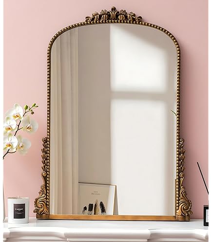 Miroir Mural Kate And Laurel Arendahl – Arche Dorée Style Traditionnel, 19x31 Pouces