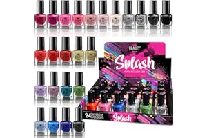 B4B Splash Set di 24 Smalti per Unghie - 24 Colori Moderni Diversi Asciugatura Rapida (Set B)