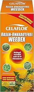 Celaflor 3579 Rasen-Unkrautfrei Weedex, Hochwirksamer Unkrautvernichter zur Bekämpfung von schwer bekämpfbaren Unkräutern im Rasen, Konzentrat, 400 ml Flasche