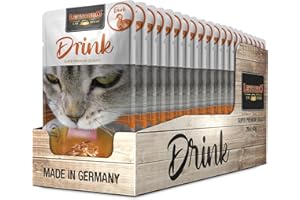 LEONARDO Drink Duck [20x40g Drink au Canard] Boisson pour Chats | Bouillon de Viande sans céréales avec lamelles de Viande | Complément Alimentaire pour Chats