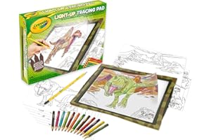 CRAYOLA - Tablette Lumineux à Dessin Dinosaures, pour Les Loisirs et Les Voyages, Activité Créative et Idée Cadeau, A Partir de 6 Ans, 74-7497