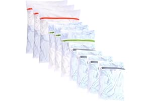 ‎TK GRUPPE TIMO KLINGLER 10 x zestaw siatek na prać premium – siatka do pralki w różnych rozmiarach – worek na pranie z zamkiem błyskawicznym (10 x mieszanka)