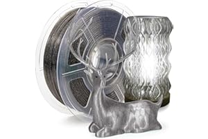 IEMAI Wysokiej Prędkości Filament PETG Do Drukarki 3D, 1,75 mm, Błyszczący Szary Dymny 1 kg, Przezroczysty, Dokładność +/- 0,02 mm