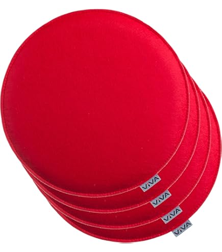 Brandsseller 6-delige set zitkussens van vilt 35x35x2 cm