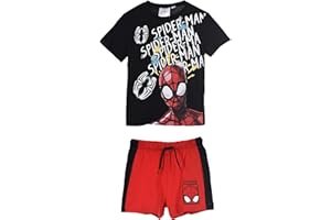 MARVEL Spiderman Bambino Maglietta e Pantaloncini