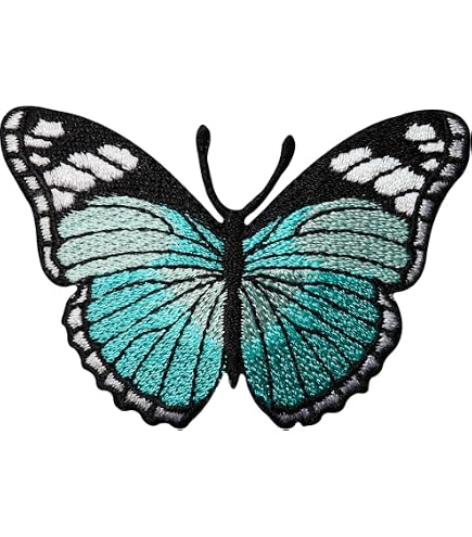 Pink Skull Butterfly Patch – Aufnäher, Aufbügelbar, 7.5x6 Cm