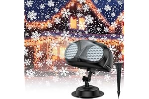 ACELIFE Snowflake Projector Lights, LED Projection Lamp with Remote Control, Outdoor/Indoor Christmas Projector, Snowfall Lights for Christmas, New Year's Eve Parties and Celebrations