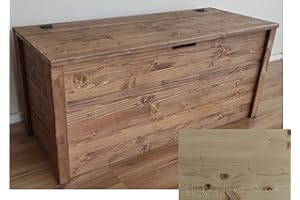 TOTAL WOOD 2012, Arcón de Madera, Natural Impregnada, Modelo Matej, Arcón con Tapa para Interiores y Exteriores (100x40x45, Neutro)