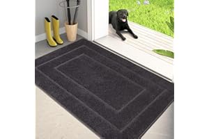 PURRUGS Dirt Trapper Door Mat 80 x 120 cm, Non-Slip/Skid Machine Washable Entryway Rug, Dog Door Mat, Super Absorbent Welcome mat for Muddy Wet Shoes and Paws