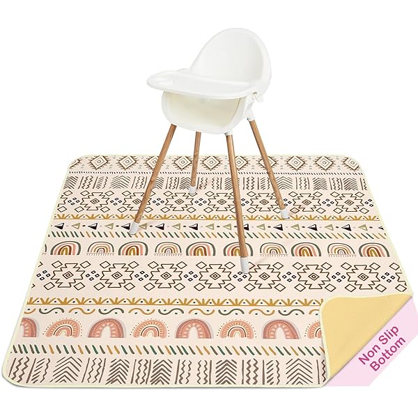 Tapis à Roulettes Pour Chaise Haute,imperméable,antidérapant,multifonctionnel,pliable,tapis De