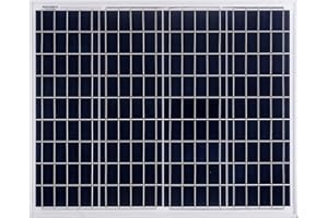 Betop-camp Module Photovoltaïque à Panneau Solaire Polycristallin 50W 12V pour Caravane, Camping-car, Bateau ou Yacht