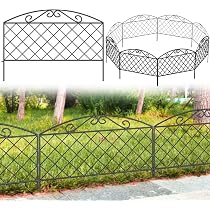 FOREHOGAR Recinzione Decorativa Da Giardino In Metallo – 61 Cm X 3 M – Pannelli Per Animali (Cani) – Senza Scavo – Colore Nero - 2