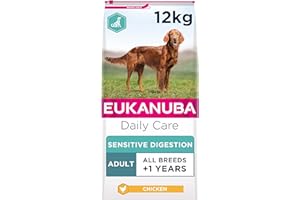 Eukanuba Sensitive Digestion Highly Digestible Complete Dry Dog Food for Adult Dogs with Chicken 12 kg