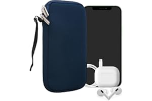 ‎KWMOBILE kwmobile Handytasche für Smartphones XXL - 7" - Neopren Handy Hülle Marineblau - Handy Tasche 17,7 x 8,5 cm Innenmaße