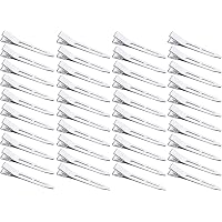 EnteBill Haarspangen (24 Stück) - Alligator Clips, 8,5 Cm, Silber, Für Styling, Färben, Friseurbedarf