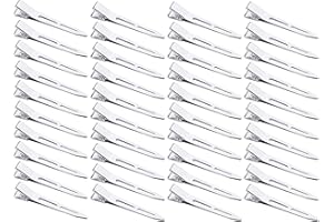 Mbsomnus 40pcs Pin Curl Clips Duck Bill Hair Clips for Styling Sectioning Hair Clips Silver Metal Hairdressing Clips 2.2 Inch Single Prong Alligator Curl Clips for Women Girls Salon Bows DIY