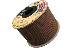 VILIGO Paracord 550 - Type III (3,8 mm) - Tresse en nylon, 7 fils internes - Idéal pour le camping, pour projets DIY, création de bracelets et accessoires (50 m, Woody)