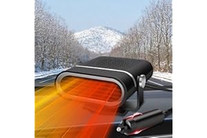 Qidoe 2025 200W Riscaldatore da Auto 12V: Riscaldamento per Auto con Accendisigari 12 Volt Ventola Stufetta Sbrinatore Demister Aria Calda per Auto, Camper, Camion