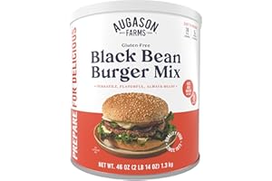 Augason Farms Gluten-Free Black Bean Burger 2 lbs 14 oz No. 10 Can