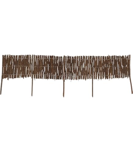 URBN GARDEN Bordure De Jardin En Osier Flexible - Décoration Extérieure Élégante, Lot Simple/Double/4