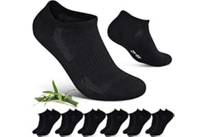 Cirorld Bambusowe skarpety do sneakersów, dla kobiet i mężczyzn, rozm. 39-42, 43-46,6 pary, oddychające, krótkie skarpety, antybakteryjne, sportowe, wchłaniają wilgoć, do biegania