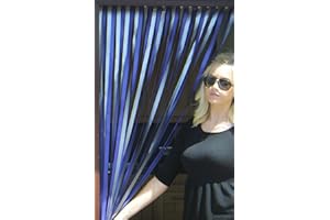 HOLLAND PLASTICS Heavy Duty Bug Blind,Strip Blind/Fly Blind-80cm wide (Standard UK door width)- Complete with self adhesive fitting hooks for uPVC Door frames- Many available! (PURPLE/SILVER)