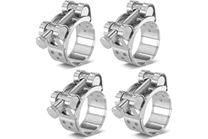 Poppstar 2 Pièces Colliers de Serrage à Boulon en T en Acier Inoxydable, Plage de Serrage 32-35mm, Largeur 20mm, W4