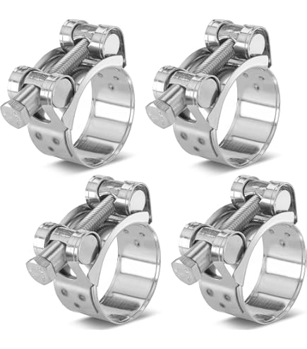 10x Schlauchschellen HD 44-56 Mm – Schwarzer Metallkopf, Stahl, Bandbreite 11,7 Mm, Wiederverwendbar
