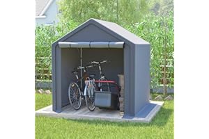BIRCHTREE Outdoor Garden Storage Tent Bike Motorcycle Carport Shed Shelter Steel Frame Zipper Door Waterproof Cover