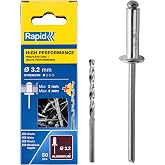 Rapid k&ouml;r per&ccedil;in Universal al&uuml;minyum, 50 adet matkap ucu dahil, 3,2 x 8 mm, 5000383