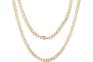 HSWYFCJY Men's Silver/Gold/Black Armoured Chain Necklace 6/9 MM Men Cuban Stainless Steel Chain,18/20/22/24 inches Cuban Chain Necklace for Men Women Fashion Jewellery Birthday Gifts