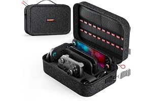 ZOZOVR Switch 2 fodral för Nintendo Switch 2 (2025), bärbart hårt fodral med fullt skydd för resor, 20 spelplatser, stor dammtät väska för switch 2 tillbehör