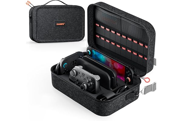 Switch 2 Funda para Nintendo Switch 2 (2025), Con 4 Cubiertas de Joystick | Carcasa Protectora de Viaje Portátil, 20 Ranuras para Juegos , Bolsa Grande Antipolvo para Switch 2 Accesorios