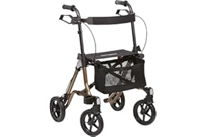 DIETZ REHA PRODUKTE Dietz Taima S-GT Leichtgewichtrollator faltbarer Rollator aus Aluminium mit Rückengurt und Tasche
