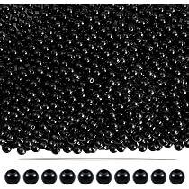 Kunstperlen-Set 1150 Stück – Schwarze Bastelperlen, 3–12 Mm, Mit Aufbewahrungsbox Für Schmuck
