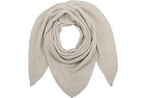 Ever Bloom Damen Schal, Strick Dreieck Schale, Weiches Dreieckstuch, Leichter Strickschal, Halstuch für Frauen und Mädchen Lang, Einfarbig 195 * 80 cm